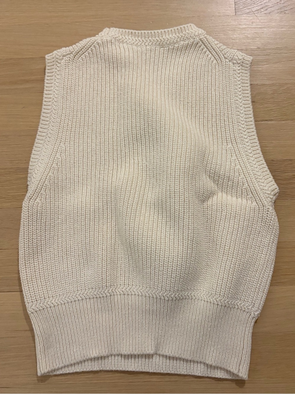 Reformation Cream Knit Sleeveless Crewneck Sweater - Picture 3 of 3